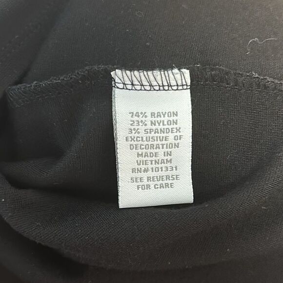Luxe Comfort Mesh High Neck Cross Back Mini Black Dress Sz Small - Picture 12 of 12
